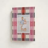 "cozy checked plaid" - Holiday Cards in Cranberry by Carrie Moradi - Folded Card