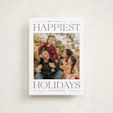 "Modern Editorial" - Holiday Cards in Licorice by Ekko Studio - Front