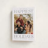 "Modern Editorial" - Holiday Cards in Licorice by Ekko Studio - Folded Card