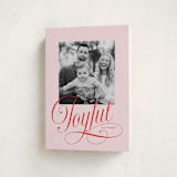 "Joyful Beauty" - Holiday Cards in Blush by Stacey Day - Folded Card