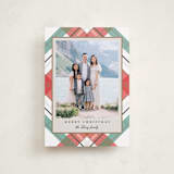 "Fancy Plaid" - Holiday Cards in Snow by Petra Kern - Front