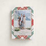 "Fancy Plaid" - Holiday Cards in Snow by Petra Kern - Folded Card