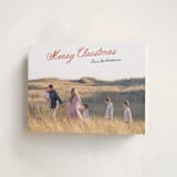 "Lightly Scripted" - Holiday Cards in Holly Berry by Cass Loh - Folded Card