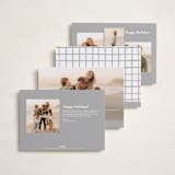 "Notes" - Holiday Cards in Snow by AK Graphics - Back of Card Options
