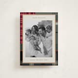 "Antiqued Plaid" - Holiday Cards in Rustic by Makewells - Front