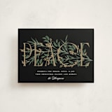 "Entwined Peace" - Holiday Cards in Coal by Robert and Stella - Front