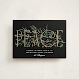 "Entwined Peace" - Holiday Cards in Coal by Robert and Stella - Front
