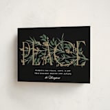 "Entwined Peace" - Holiday Cards in Coal by Robert and Stella - Folded Card