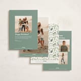 "Peace, love & hope" - Holiday Cards in Wintermint by Susan Moyal - Back of Card Options