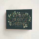 "A Very Merry Christmas Botanicals" - Holiday Cards in Wreath by Rebecca Durflinger - Folded Card