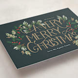 "A Very Merry Christmas Botanicals" - Holiday Cards in Wreath by Rebecca Durflinger - Detail