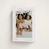 "Cascading Bow" - Holiday Cards in Snow by Lauren Chism - Folded Card