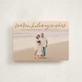 "Warm Holiday Wishes Script" - Holiday Cards in Midnight by Kristen Magee - Front