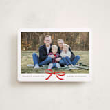 "Crimson Bow" - Holiday Cards in Crimson by Olivia Kanaley Inman - Front