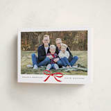 "Crimson Bow" - Holiday Cards in Crimson by Olivia Kanaley Inman - Folded Card