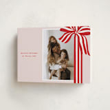 "ribbon wrapped" - Holiday Cards in Poinsettia by Angela Marzuki - Folded Card