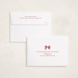 "ribbon wrapped" - Holiday Cards in Poinsettia by Angela Marzuki - FREE Recipient Addressing