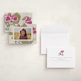 "Holiday Lily" - Holiday Cards in Magenta by Lise Gulassa - Assembled