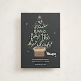 "Twinkling New Home" - Holiday Cards in Charcoal by Corinne Malesic - Front
