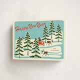 "Vintage North Pole" - Holiday Cards in Sleigh Ride by Lauren Jinhee - Folded Card