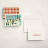 "Vintage North Pole" - Holiday Cards in Sleigh Ride by Lauren Jinhee - Assembled