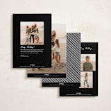 "Christmas Card" - Holiday Cards in Snowcap by Pixel and Hank - Back of Card Options