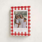 "Merry Gingham" - Holiday Cards in Santa Suit by Brooke Chandler - Folded Card