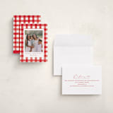 "Merry Gingham" - Holiday Cards in Santa Suit by Brooke Chandler - Assembled