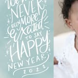 "More Excited" - Holiday Cards in Wintermint by Cindy Reynolds - Detail