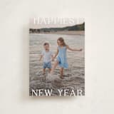 "New Year Happiness" - Holiday Cards in Cotton by Angela Thompson - Front