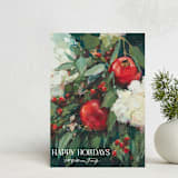 "Pomegranate" - Holiday Cards in Crimson by Wendy Keller - Front