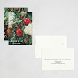 "Pomegranate" - Holiday Cards in Crimson by Wendy Keller - Assembled