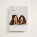 "Believe" - Holiday Cards in Cranberry by Heather Schertzer - Front