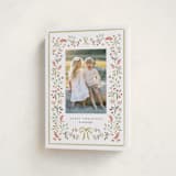 "Lafayette" - Holiday Cards in Sage by Melanie Kosuge - Folded Card