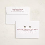 "Holly Monogram" - Holiday Cards in Holly Berry by Wildfield Paper Co - FREE Recipient Addressing