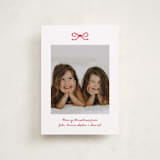 "Mini Bow" - Holiday Cards in Candied Apple by Kelly Watkins - Front