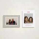 "Mini Bow" - Holiday Cards in Candied Apple by Kelly Watkins - Photo Orientation Options