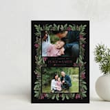 "Rustic Floral" - Holiday Cards in Wreath by Heather Cairl - Front