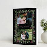 "Rustic Floral" - Holiday Cards in Wreath by Heather Cairl - Folded Card