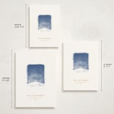 "Tiny Nativity" - Holiday Cards in Linen by Robert and Stella - Formats Available
