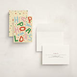 "Confetti Type Party" - Holiday Cards in Cozy Confetti by Alisa Galitsyna - Assembled