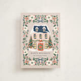 "Little Housey" - Holiday Cards in Winter Rose by Petra Kern - Front