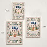 "Little Housey" - Holiday Cards in Winter Rose by Petra Kern - Formats Available