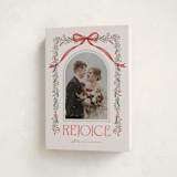 "Joyful-Bow" - Holiday Cards in Crimson by BR Designs - Folded Card
