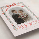 "Joyful-Bow" - Holiday Cards in Crimson by BR Designs - Detail