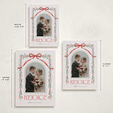 "Joyful-Bow" - Holiday Cards in Crimson by BR Designs - Formats Available