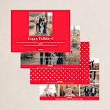 "Front Flourish" - Holiday Cards in Ruby by Lauren Chism - Back of Card Options