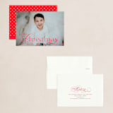 "Front Flourish" - Holiday Cards in Ruby by Lauren Chism - Assembled