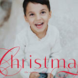 "Front Flourish" - Holiday Cards in Ruby by Lauren Chism - Detail