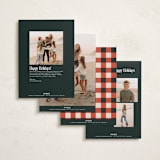"Cheerful Stack" - Holiday Cards in Mistletoe by Ekko Studio - Back of Card Options
